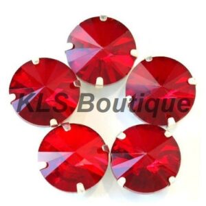Ref 118 – 5 Strass à Coudre 16 mm Rouge