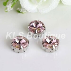 Ref 134 – 10 Strass à Coudre 10 mm Rose
