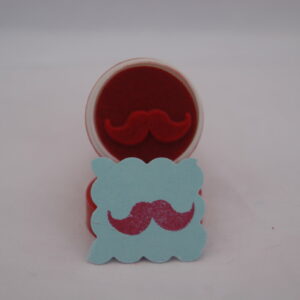 Ref 861-Moustache – Tampons differentes formes : Moustache Rouge