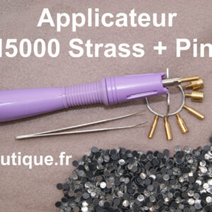 Ref 9681 – Kit Applicateur a Strass + 15 000 Strass Thermocollant + Pince