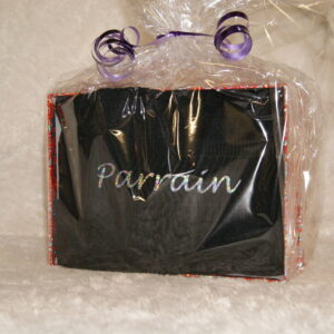 Ref 970Parrain – Coffret Cadeau Serviette « Parrain » 60cm x 110 cm