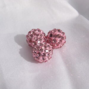 Ref 56 – Perles Shamballa – Couleur Rose Clair -10mm